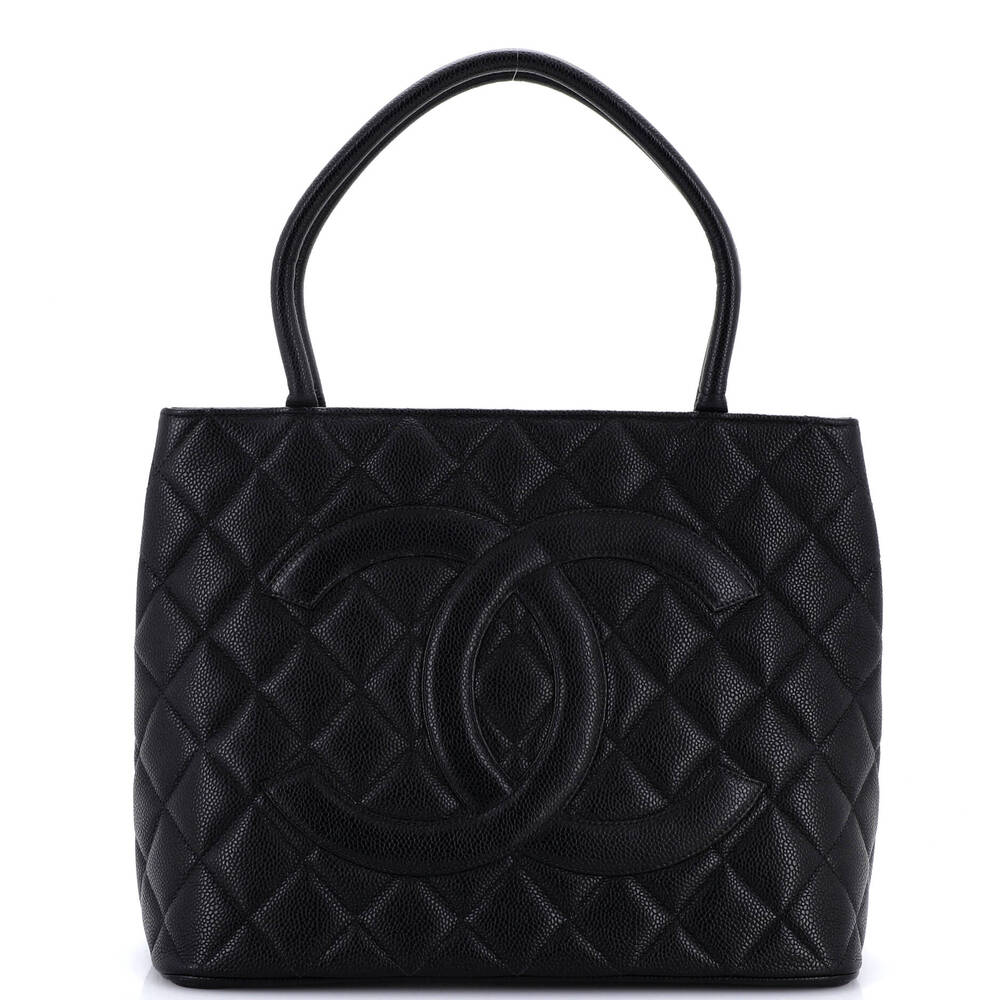 Chanel Medallion Tote Quilted Caviar #259678C27B